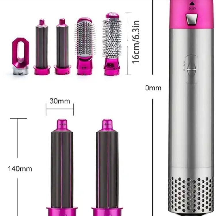 5-in-1 Professional Negative Ionic Hair Styler — Dryer, Curler & Volumizer for Salon-Quality Blowouts at Home